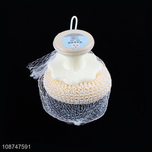 Wholesale plastic mesh scourers pot dishwashing brush with handle