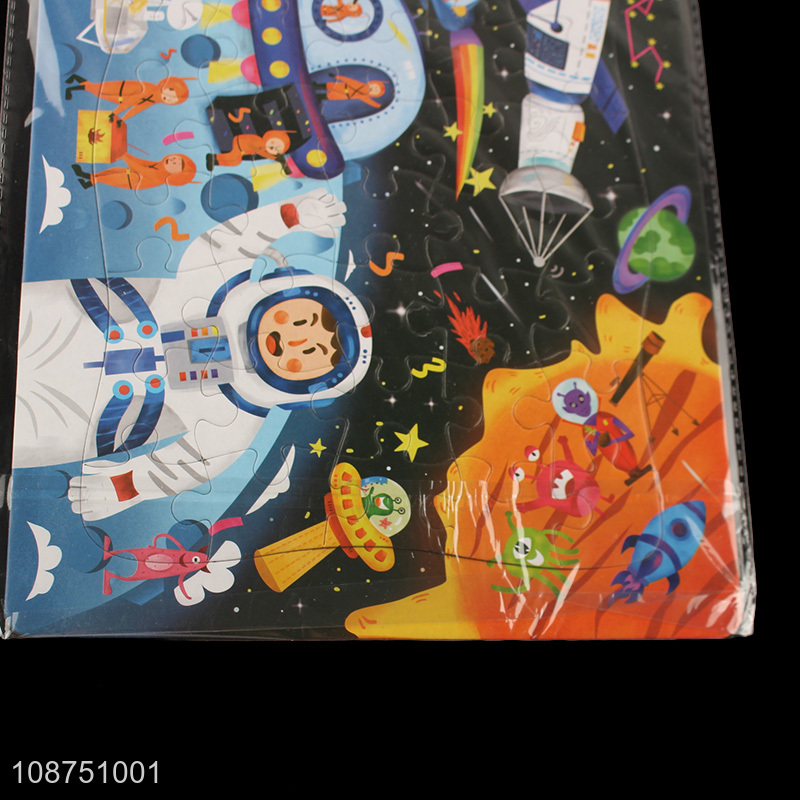 Factory price cartoon space jigsaw puzzle toy for kids age 3-5