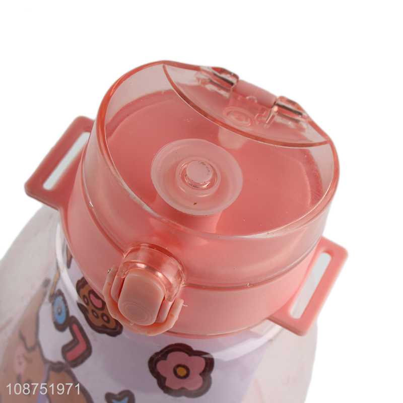 Wholesale 1100ml kids water bottle with straw, shoulder strap & stickers