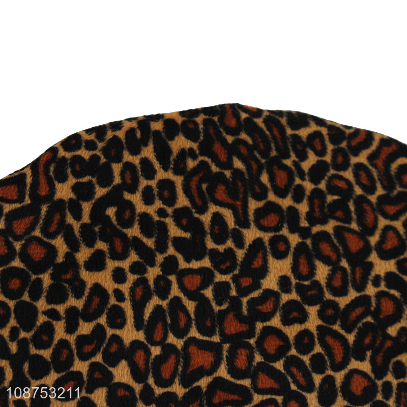 New product anti-slip leopard print bar stool cover round seat cushion