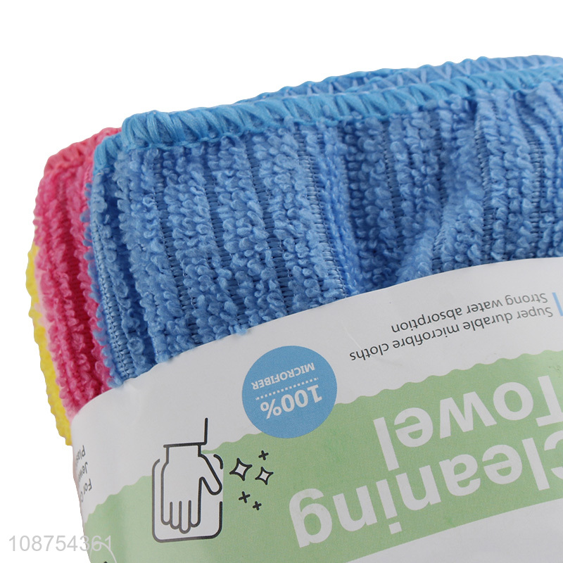 Hot selling multi-purpose microfiber cleaning towel set for kitchen and bathroom