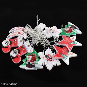 Wholesale Christmas lighting santa claus snowman pendants led string lights