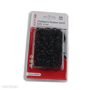 China supplier 300pcs black children rubber <em>band</em> <em>hair</em> rope