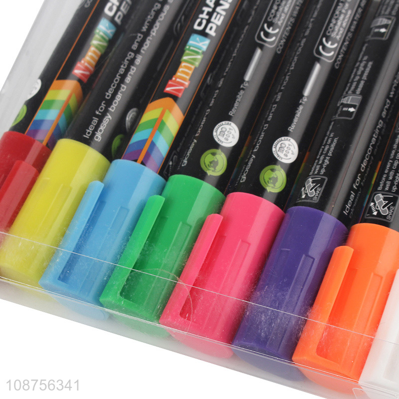 Wholesale 8 pieces window marker pens fluorescent markers chalk pens