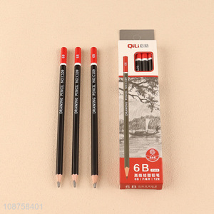 Online Wholesale 12 Pieces 6B Graphite Sketch Pencils for Adults