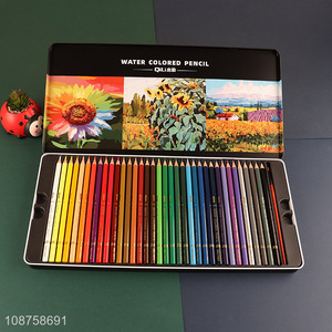 Wholesale 72 colors water soluble long lasting drawing color pencils