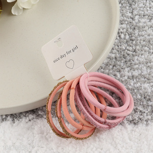 China imports 8pcs elastic hair bands hair ties for women girls