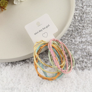 New product 5pcs high elastic hair bands hair ropes hair ties