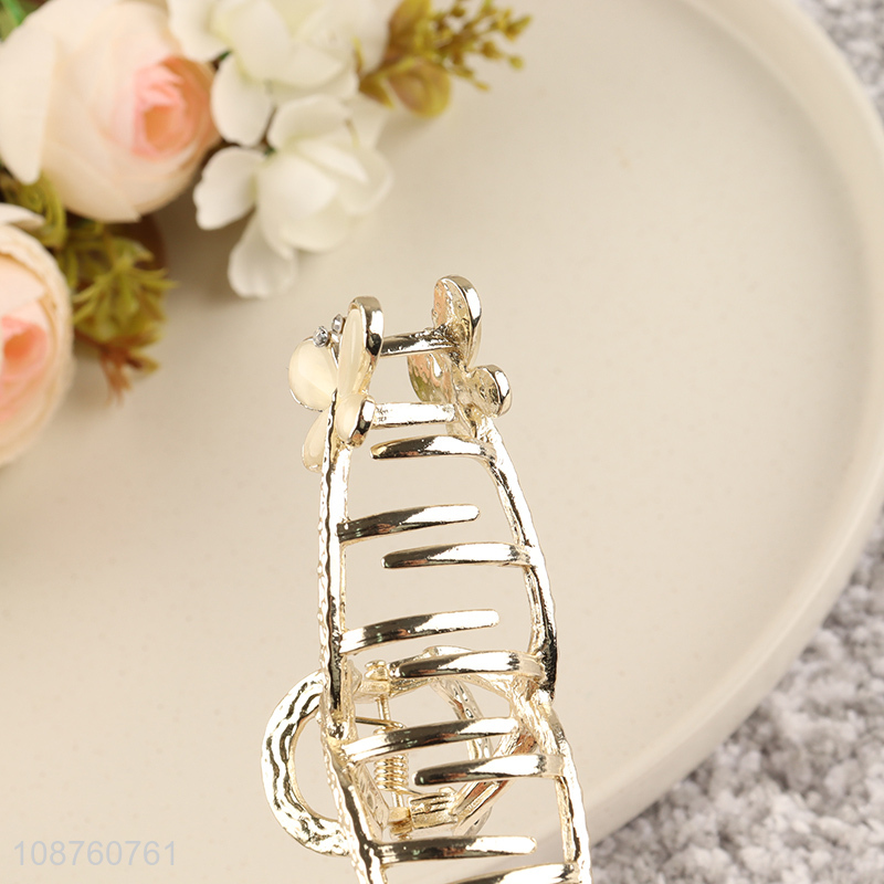 New product metal flower hair claw clip alloy hair clamp for women