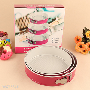 China factory 3pcs round baking tool set cake mould