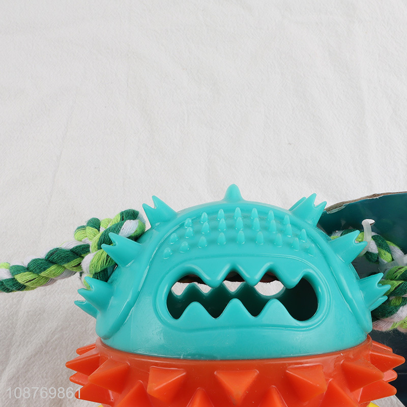 Factory price squeaky spiky pet toy ball