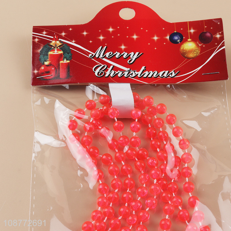 China wholesale red christmas decoration bead chain