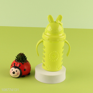 China imports plastic water bottle with straw for kids