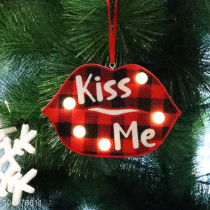 Hot sale lips shaped christmas hanging ornaments