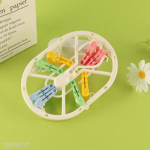 Wholesale 8 pegs folding plastic sock drying rack