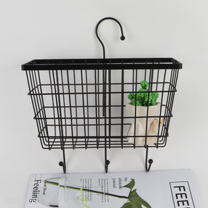 Good quality metal wire hanging storage basket wall shelf