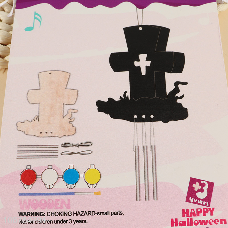 Wholesale Windchime Kit DIY Halloween Wooden Chimes For Kids