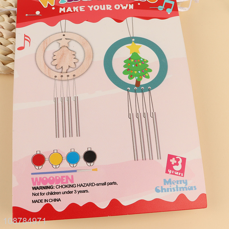 Promotional Windchime Kit DIY Christmas Wooden Chimes For Kids