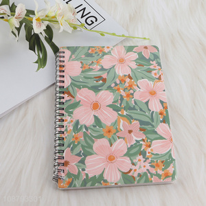 Hot selling floral print coil notebook spiral notebook