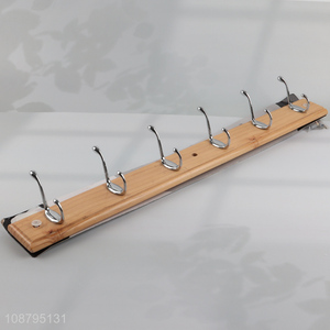 Online wholesale wall mounted wooden metal hook rail