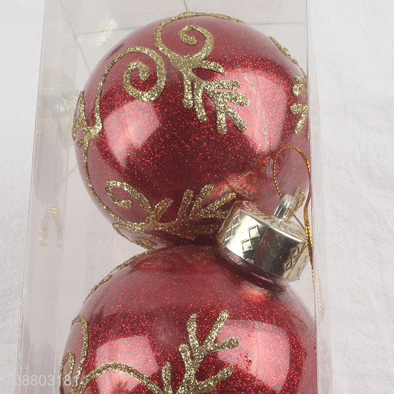 Most popular 3pcs christmas ball for xmas tree decoration