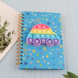 Wholesale fidget notebook push pop bubble spiral notebook