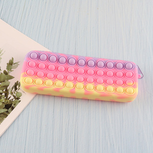 Factory price silicone bubble pencil case fidget toy