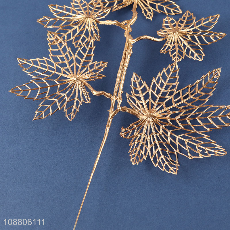 New arrival golden artificial leaves plant for DIY vase filler