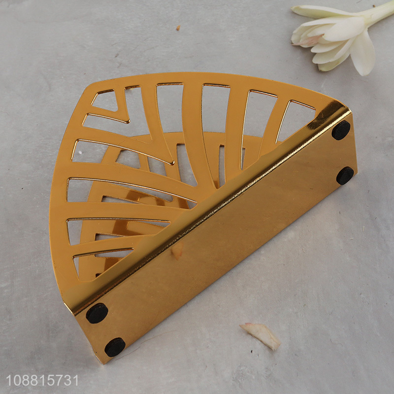 New product gold metal napkin holder for tabletop decor