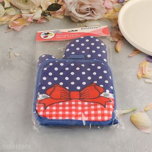 Factory price 2pcs non-slip oven glove pot holder for baking