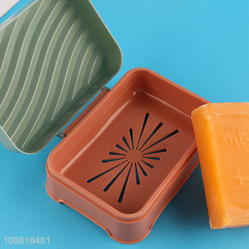 Good quality 3pcs plastic soap box draining soap tray