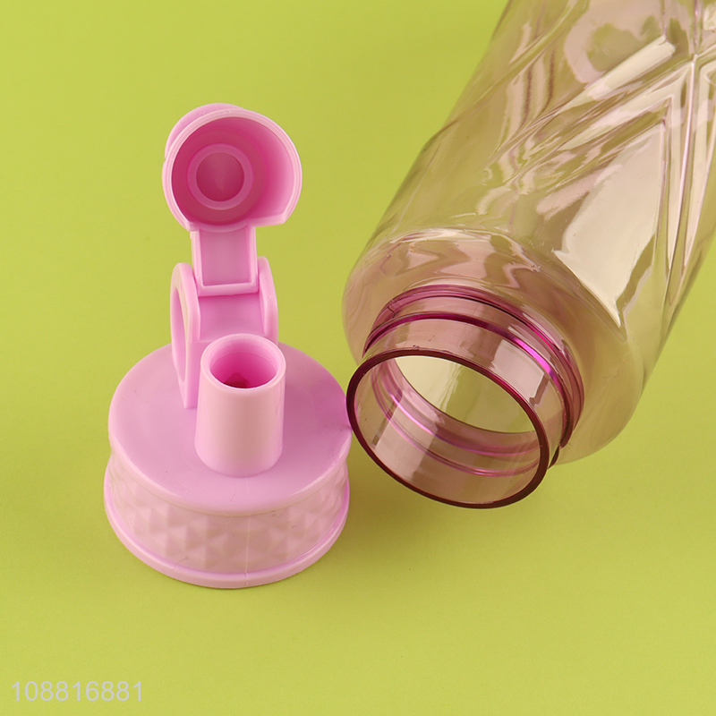 High quality leakproof plastic water bottle with handle