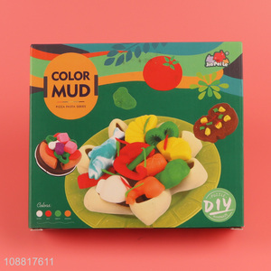 Hot sale pizza pasta series diy colored mud set