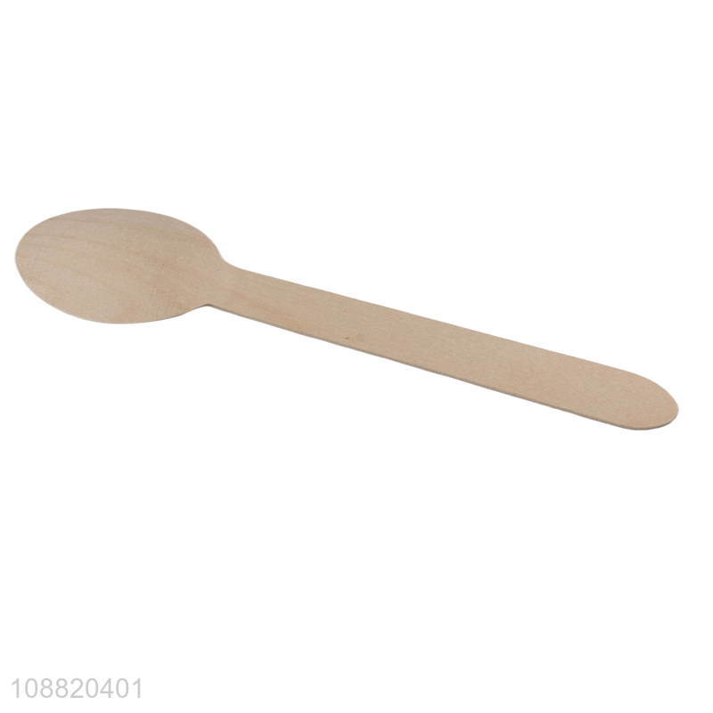 Hot selling 12pcs disposable bamboo spoon for tableware