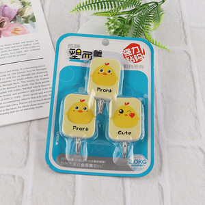 Wholesale 3pcs cute sticky hooks non-trace wall hanging hooks