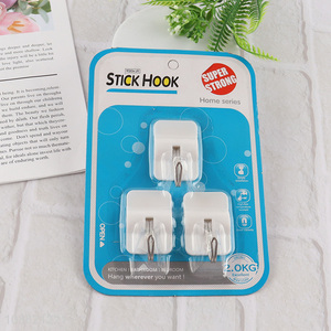 Good price 3pcs heavy duty wall mounted hooks sticky hooks