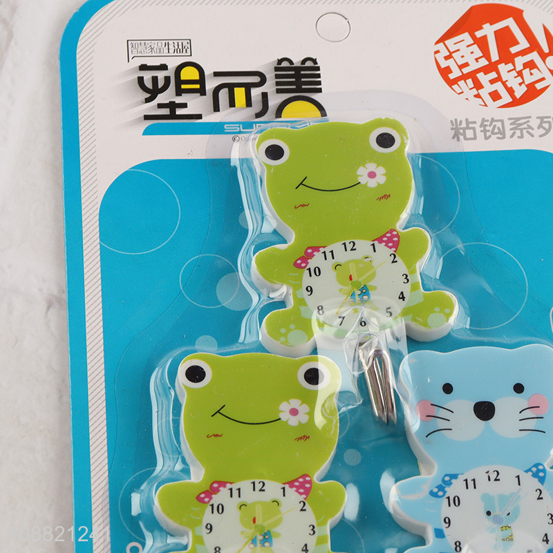 Factory price 3pcs cartoon sticky hooks for bathroom kitchen