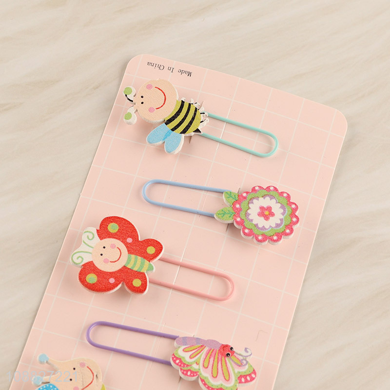 China products 5pcs cartoon school office paper clip set