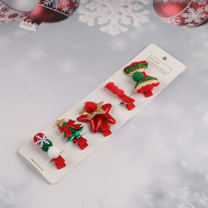 Popular product 5pcs cute Christmas hair clips for women girls