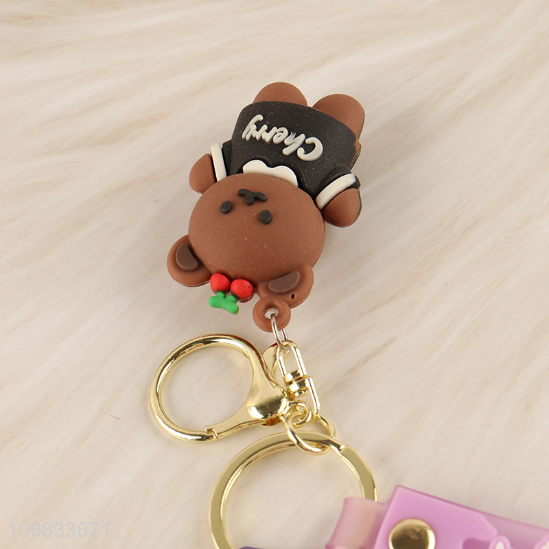 Hot sale portable bear pendant keychain wholesale