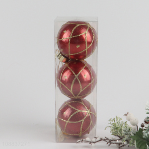 Hot selling 3pcs Christmas balls ornaments for Christmas tree decor