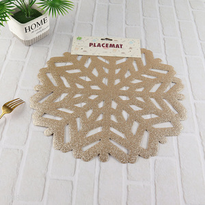 Factory direct sale snowflakes hollow non-slip place mat wholesale