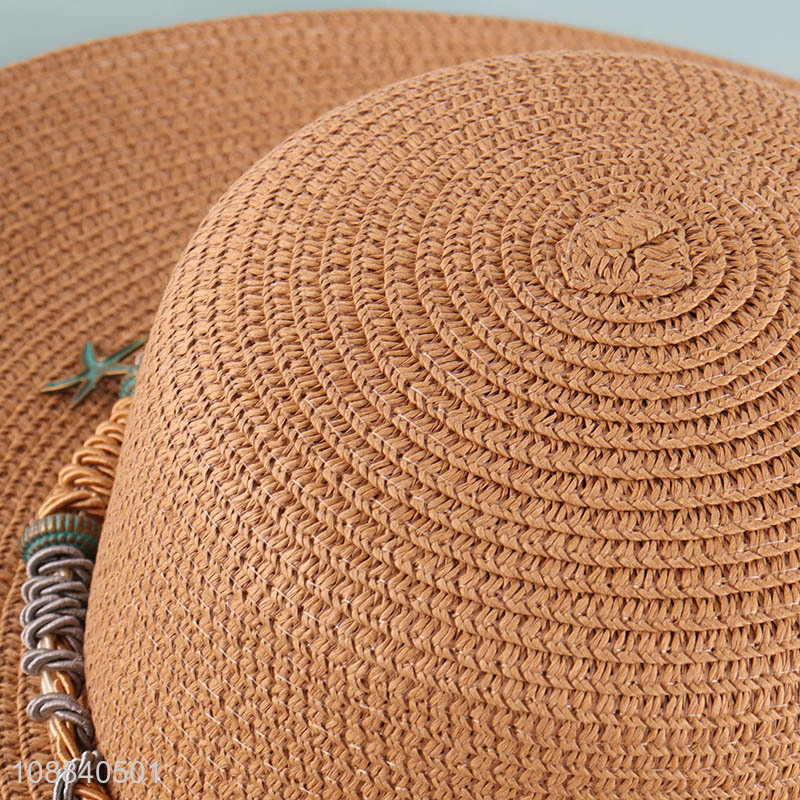 High quality womens straw hat sun protection sun hat