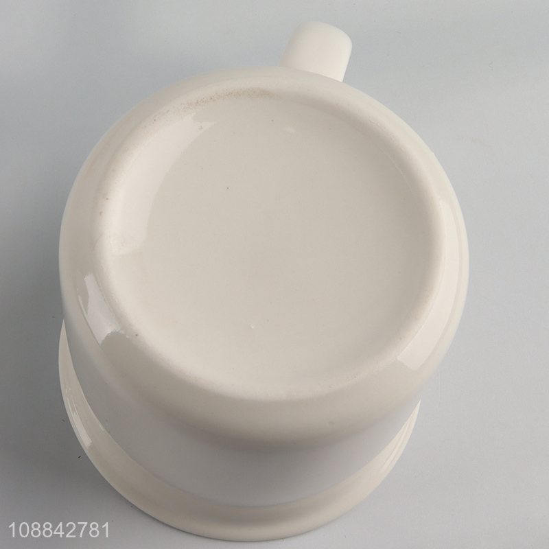 Online wholesale white ceramic water mug water cup