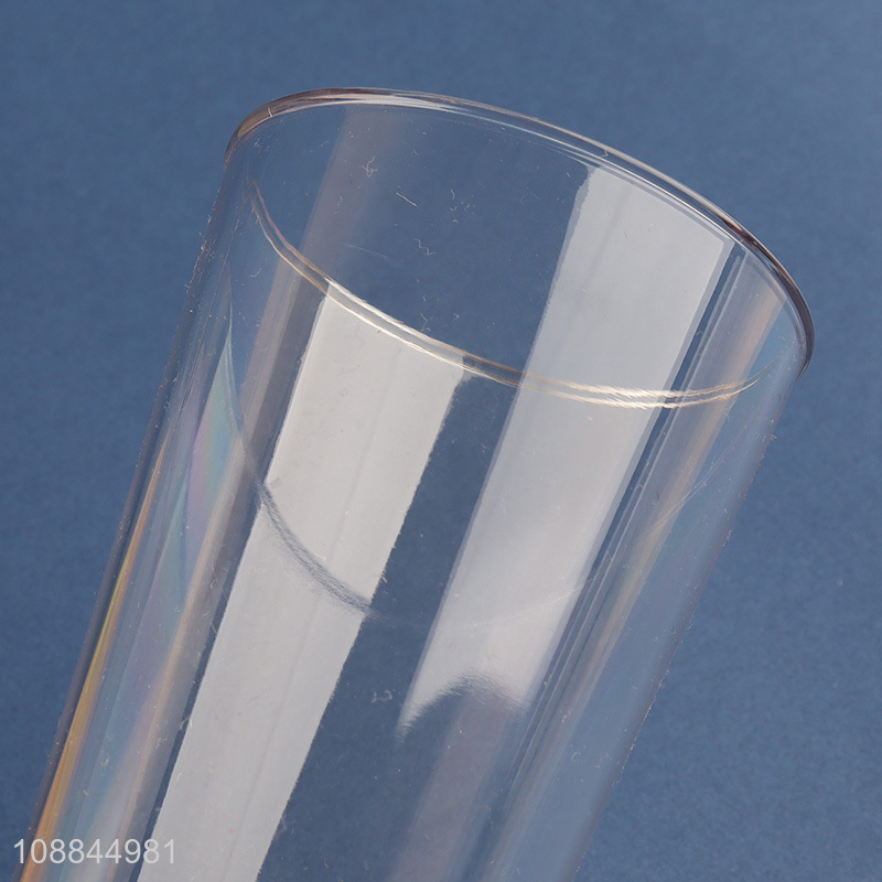 Hot Selling Clear Footed Acrylic Juice Glasses for Party