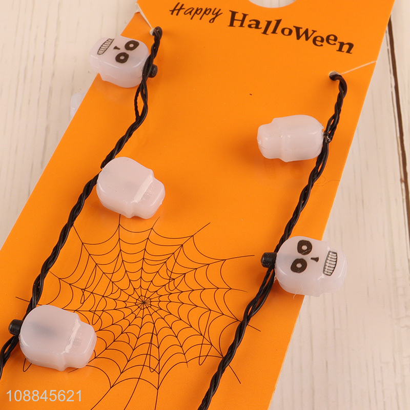 Yiwu market halloween party flashing light skull necklace