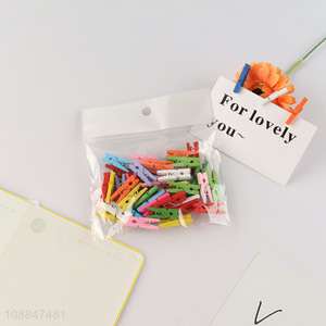 New arrival colorful wooden picture clips wooden clothes pegs