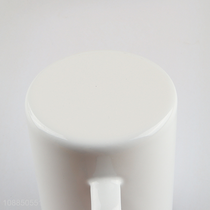 Top selling white enamel water cup drinking cup with handle