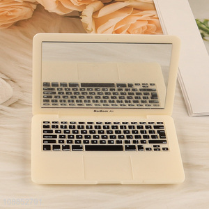 Online wholesale novelty portable mini laptop shape makeup mirrors