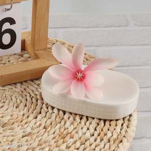 Good quality white ceramic soap box soap holder for bathroom